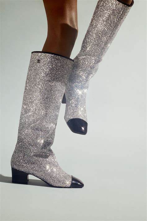 chanel boots 2017 glitter|GLITTERY BOOTS .